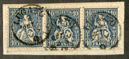 3252  Swiss 1862  Zum.#31  Mi.#23 (o) Scott.#44    Cat. 2.40€ -Offers Welcome!- - Usados