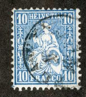 3253  Swiss 1862  Zum.#31  Mi.#23d (o) Scott.#44    Cat. 9.€ -Offers Welcome!- - Usados