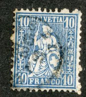 3268  Swiss 1862  Zum.#31  Mi.#23d (o) Scott.#44    Cat. 9.€ -Offers Welcome!- - Used Stamps