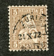 3280  Swiss 1862    Mi.#22e (o) Scott.#43a    Cat. 6.50€ -Offers Welcome!- - Used Stamps