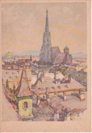 AK Wien - Stephansturm - Künstlerkarte Karl Schwetz (11343) - Chiese