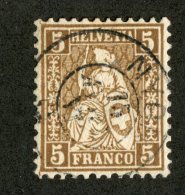 3282  Swiss 1862    Mi.#22c (o) Scott.#43a    Cat. 2.€ -Offers Welcome!- - Used Stamps