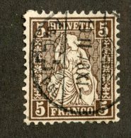 3286  Swiss 1862    Mi.#22 (o) Scott.#43    Cat. 1.€ -Offers Welcome!- - Used Stamps