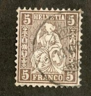 3287  Swiss 1862    Mi.#22 (o) Scott.#43    Cat. 1.€ -Offers Welcome!- - Oblitérés