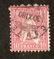 3308  Swiss 1867   Mi.#30 (o) Scott.#53    Cat. 2.€ -Offers Welcome!- - Oblitérés