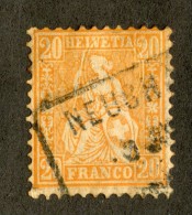 3312  Swiss 1862   Mi.#24 (o) Scott.#45    Cat. 3.50€ -Offers Welcome!- - Oblitérés