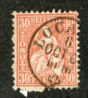 3319  Swiss 1862   Mi.#25 (o) Scott.#46    Cat. 40.€ -Offers Welcome!- - Oblitérés