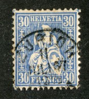 3322  Swiss 1867   Mi.#33b (o) Scott.#56a    Cat. 240.€ -Offers Welcome!- - Oblitérés