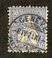 3324  Swiss 1867   Mi.#33 (o) Scott.#56    Cat. 15.€ -Offers Welcome!- - Used Stamps