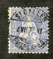 3326  Swiss 1867   Mi.#33 (o) Scott.#56    Cat. 15.€ -Offers Welcome!- - Used Stamps