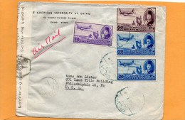Egypt Old Censored Cover Mailed To USA - Lettres & Documents