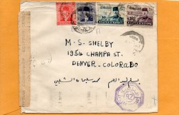 Egypt Old Censored Cover Mailed To USA - Brieven En Documenten