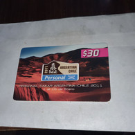 Argentina-personal Argentina/chile-(2011)-(c)-(2916-8300-0524)-(19/11/2012)-$30-used+1 Card Prepiad Free - Argentina