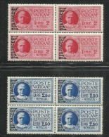 VATICANO VATICAN VATIKAN 1931 PACCHI POSTALI ESPRESSI L 2+2,50 SOPRASTAMPATI OVERPRINTED MNH BLOCK QUARTINA BEN CENTRATI - Paquetes Postales