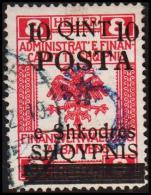 1919. 10 QINT POSTA / 8 QINT.  (Michel: 49 II) - JF126305 - Albanie