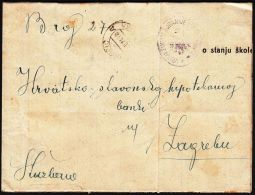 Yugoslavia 1924, Stmpless Cover Gospic To Zagreb W./postmark Gospic - Brieven En Documenten