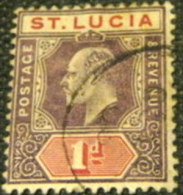 St Lucia 1902 King Edward VII 1d - Used - St.Lucia (...-1978)