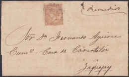 1869-H-7 CUBA ESPAÑA SPAIN. ANTILLAS. ISABEL II. 1868. Ant. Ed.16. SOBRE DE REMEDIOS A GUANAJAY. - Vorphilatelie