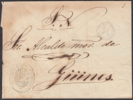 1870-H-14 CUBA ESPAÑA SPAIN. ANTILLAS. REPUBLICA. 1870. CORREO OFICIAL. SOBRE CON MARCA FECHADOR HABANA VIOLETA. - Prefilatelia