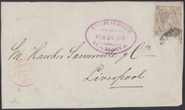 1879-H-3 CUBA ESPAÑA SPAIN. ANTILLAS. ALFONSO XII. 1879. Ed.54. FRONTAL DE SOBRE CON SELLO REUTILIZADO. FRAUDE AL CORREO - Voorfilatelie