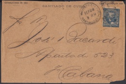 1899-H-99 CUBA. INDEPENDENCE WAR. 1898. FRONTAL DE SOBRE JOSE BACARDI. MILITRA ESTATION SANTIAGO DE CUBA. SEP 1898 - Vorphilatelie