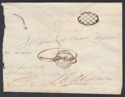 1859-H-12 CUBA ESPAÑA SPAIN. ANTILLAS. ISABEL II. 1859. CORREO OFICIAL. SOBRE CON MARCA FECHADOR MATANZAS. - Préphilatélie