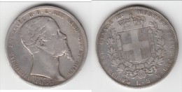 *** ITALIE SARDAIGNE - ITALIA SARDINIA - 5 LIRE 1852 FERRARIS/P VITTORIO EMANUELE II - SILVER **** EN ACHAT IMMEDIAT !!! - Piamonte-Sardaigne-Savoie Italiana