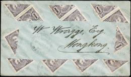 1910. 12x 3 Cents Bisected On Beautiful Small Cover To Hong Kong From MACAU 8-NOV. 10.   (Michel: ) - JF107532 - Other & Unclassified