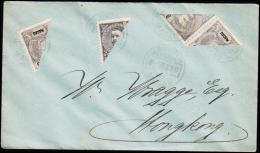 1910. 4x 3 Cents Bisected On Beautiful Small Cover To Hong Kong From MACAU 3-DEZ. 10. A... (Michel: ) - JF107522 - Otros & Sin Clasificación