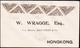 1910. 7x 3 Cents Bisected On Beautiful Small Cover To Hong Kong From MACAU 8-DEZ. 10. A... (Michel: ) - JF107530 - Other & Unclassified