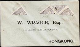 1910. 4x 3 Cents Bisected On Beautiful Small Cover To Hong Kong From MACAU 31-OUT. 10. ... (Michel: ) - JF107525 - Other & Unclassified