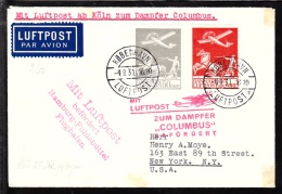 1931. Air Mail MIT LUFTPOST ZUM DAMPFER COLUMBUS BEFÖRDERT And Mit Luftpost Befördert H... (Michel: 180, 145) - JF103164 - Luchtpostzegels