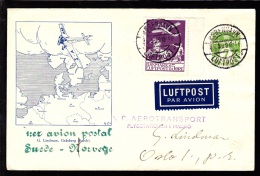 1929. Air Mail. 15 øre Lilac And 7 øre Green. KØBENHAVN LUFTPOST 2 31 5 29 OSLO 31 5 1929. (Michel: 144) - JF103845 - Aéreo