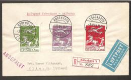 1925. Air Mail. Complete Set (3 Values). KØBENHAVN LUFTPOST -3.10.36. Luftpost Københav... (Michel: 143-145) - JF120089 - Aéreo