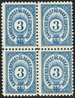 RANDERS BYPOST.  1889. 3 ØRE 4-BLOCK.  (Michel: DAKA 47) - JF107733 - Local Post Stamps