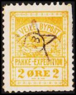 VEJLE BYPOST. 1887. 2 ØRE.  (Michel: DAKA 2a) - JF107751 - Emissions Locales