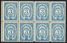 RANDERS BYPOST.  1889. 3 ØRE 8-BLOCK.  (Michel: DAKA 47) - JF107732 - Local Post Stamps