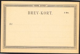 VIBORG BYPOST. 1887. BREV-KORT 3 øre.  (Michel: ) - JF104040 - Local Post Stamps