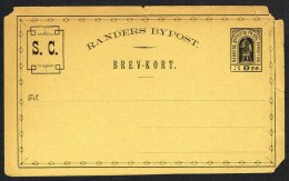 RANDERS BYPOST. 1887. BREV-KORT 3 ØRE Black. Very Scarce PROOF MENTIONED In Ringstrøms ... (Michel: ) - JF104047 - Local Post Stamps