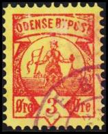 ODENSE BYPOST. 1886. 3 ØRE.  (Michel: DAKA  14) - JF107782 - Emissions Locales