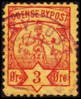 ODENSE BYPOST. 1886. 3 ØRE.  (Michel: DAKA  9) - JF107784 - Ortsausgaben