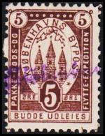 KIØBENHAVNS BYPOST. 1889. 5 ØRE.  (Michel: DAKA 39) - JF107810 - Emisiones Locales