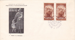 3876 THE WOMEN FIGHT FOR PEACE 1951 COVER FDC ROMANIA - FDC