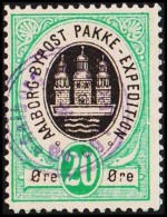 AALBORG BYPOST. 1886. 20 ØRE.  (Michel: DAKA 11a) - JF107921 - Ortsausgaben