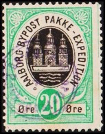 AALBORG BYPOST. 1886. 20 ØRE.  (Michel: DAKA 11a) - JF107922 - Ortsausgaben