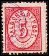 AALBORG BYPOST. 1886. 5 ØRE.  (Michel: DAKA 16) - JF107967 - Ortsausgaben