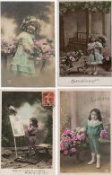 Lot 4 Cartes  Enfants - Collections, Lots & Series