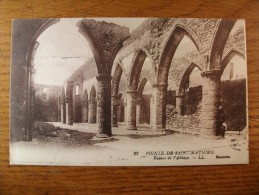 Carte Postale Pointe De Saint Mathieu Ruines De L'Abbaye 1918 - Plougonvelin