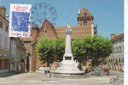 Liberté Saint Jean De Losne (Cote D'or), Carte Maximum France, Yvert N 2421, CPM St Jean De Losne - Refugiados