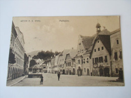 AK 1911 Weyer A.D. Enns. Marktplatz. Verlag Jakob Weiss, Buch Und Papierhandlung - Weyer
